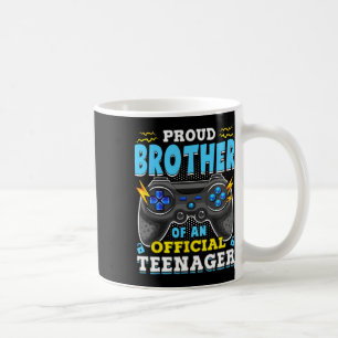 13th Birthday Proud Brother Official Teenager Vide Coffee Mug