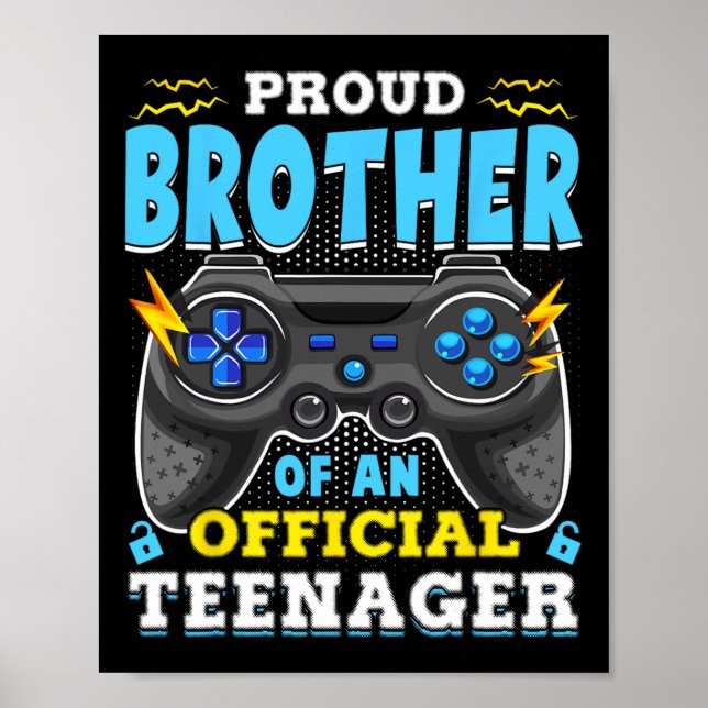 13th Birthday Proud Brother Official Teenager Vide Poster (Front)