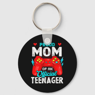 13th Birthday Proud Mom Official Teenager Video Ga Key Ring
