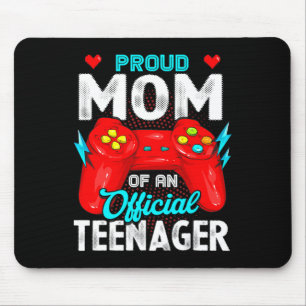 13th Birthday Proud Mom Official Teenager Video Ga Mouse Mat