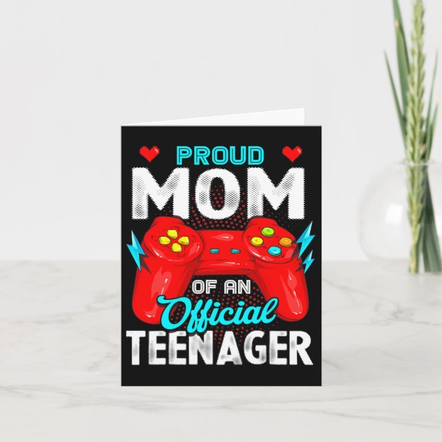 13th Birthday Proud Mum Official Teenager Video Ga Card (Front)