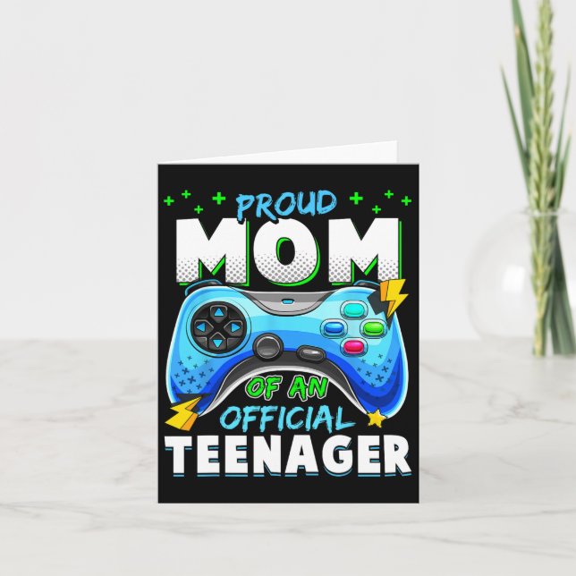 13th Birthday Proud Mum Official Teenager Video Ga Card (Front)