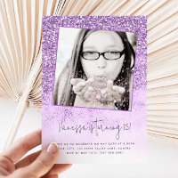13th Birthday Purple Glitter Photo