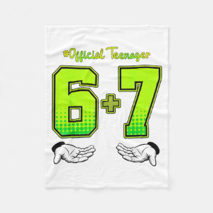 13th Birthday Shirt Funny Meme 6 7 Birthday 13 for Fleece Blanket