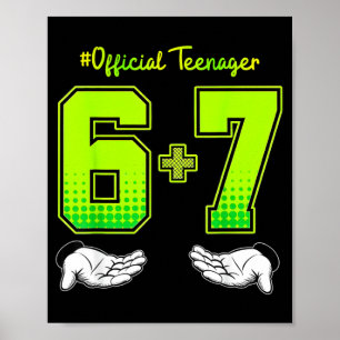 13th Birthday Shirt Funny Meme 6 7 Birthday 13 for Poster