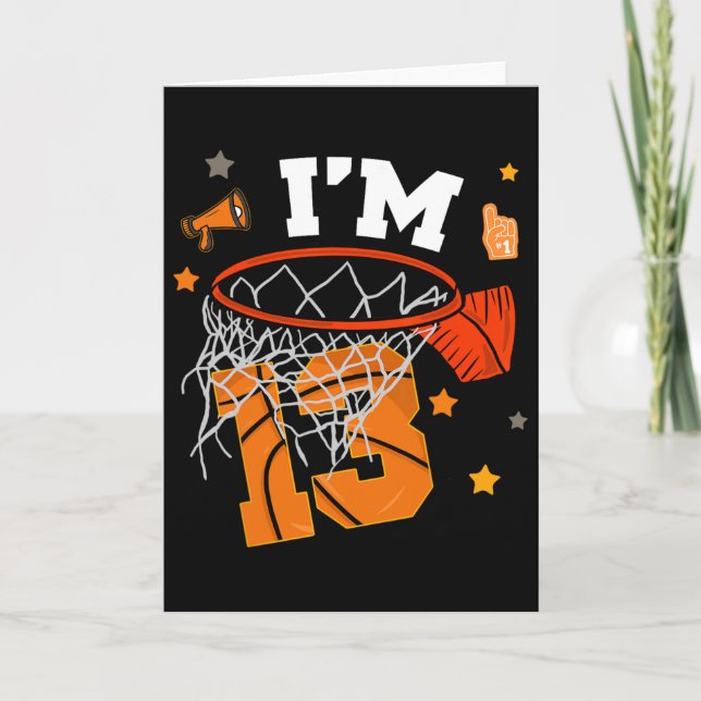 13th Birthday Sketll Boy 13 Yr Old Thirteen Years  Card (Front)