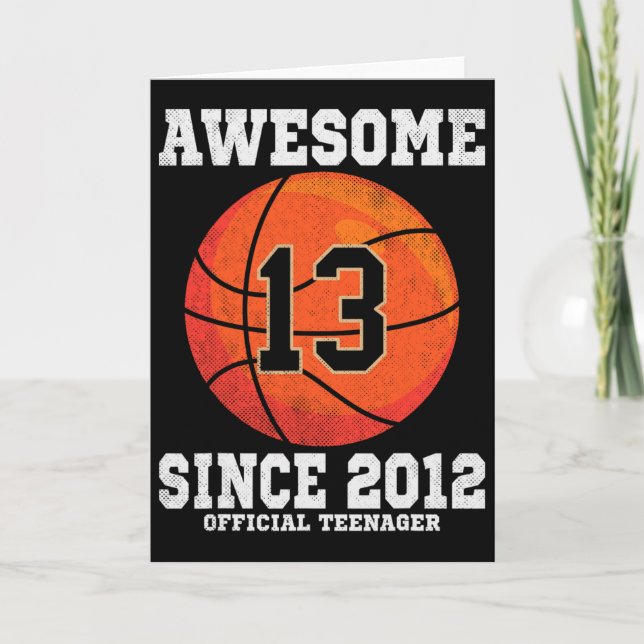 13th Birthday Sketll Fan 13 Years Old Official Tee Card (Front)