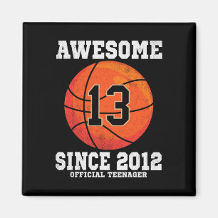 13th Birthday Sketll Fan 13 Years Old Official Tee Magnet