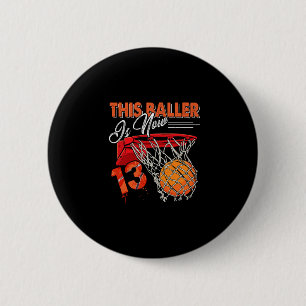 13th Birthday Sketll Funny 13 Years Old Kids Gift  6 Cm Round Badge