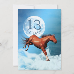 13th birthday Spirit horse party invitation