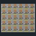 13th Birthday: Spooky Halloween Theme, Custom Name Wrapping Paper<br><div class="desc">This scary and spooky Halloween birthday themed wrapping paper design features a large number "13" and the message "HAPPY BIRTHDAY, ", plus a customisable name. There are also depictions of a bat and a ghost on the front. Wrapping paper like this might be a fun way to wrap presents that...</div>