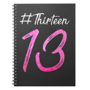 13th Birthday Thirteen Girls Official Teenager Notebook