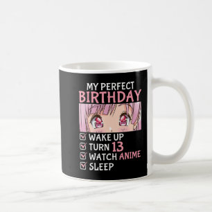 13th Birthday Watch Anime 13 Years Old Anime Teen  Coffee Mug