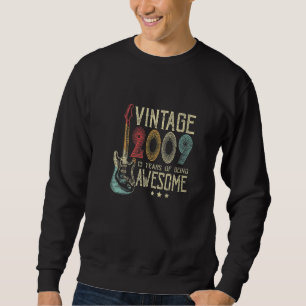 13th Birthday Womens Mens Vintage Awesome 2009 Gui Sweatshirt
