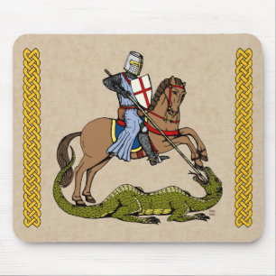 13th Century Saint George and the Dragon Mouse Mat