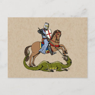 13th Century Saint George and the Dragon Postcard