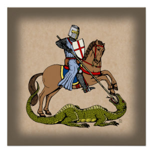 13th Century Saint George and the Dragon Poster