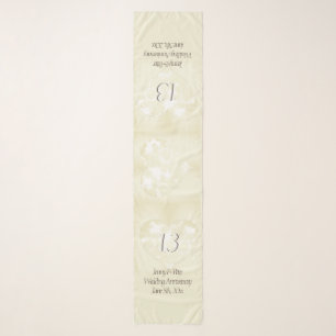 13th Wedding Anniversary Lace-like Heart  Scarf