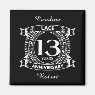 13TH wedding anniversary lace Magnet