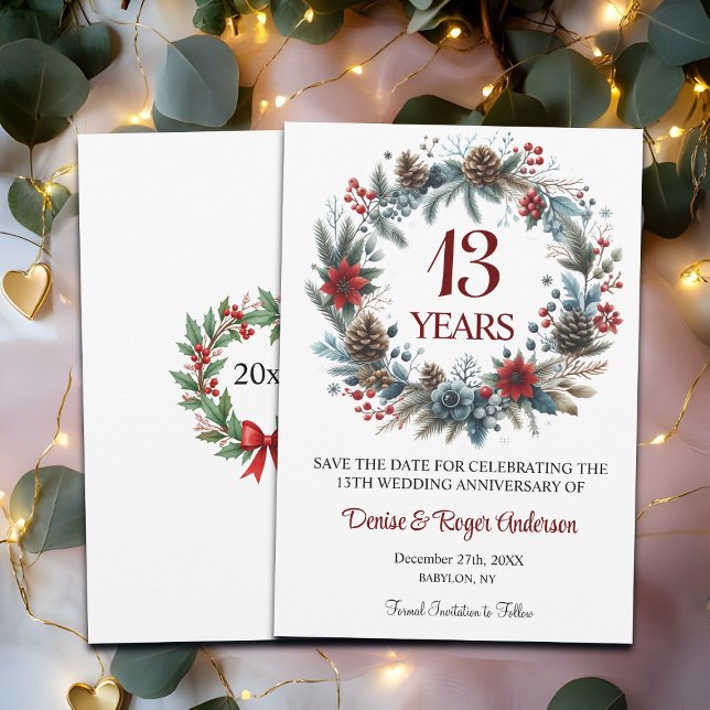 13th Wedding Anniversary Winter Save The Date (Creator Uploaded)