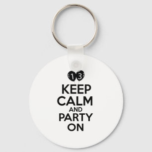 13th year old birthday designs key ring