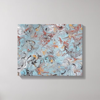 13x11 Acrylic Painting of Melted Ice Cream Canvas Print