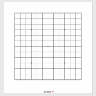 13x13 Goban Transparent Customisable 14"x14" Decal