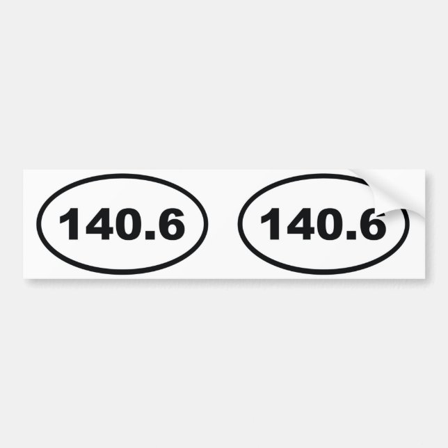 140.6 miles Triathlon Bumper Sticker (Front)