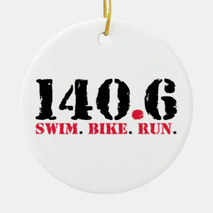 140.6 Swim Bike Run Ceramic Tree Decoration