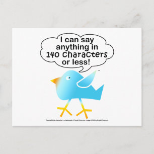140 CHARACTERS Postcard