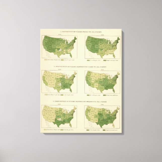 140 Proportion farms owned, rented Canvas Print (Front)