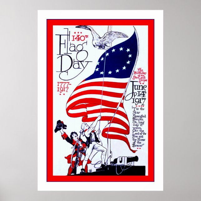 140th Flag Day ~ Vintage Advertising Poster (Front)