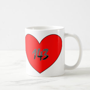 143 Heart I Love You Coffee Mug