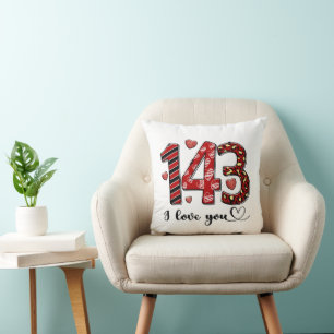 143 I Love You Personalised Valentines Anniversary Cushion