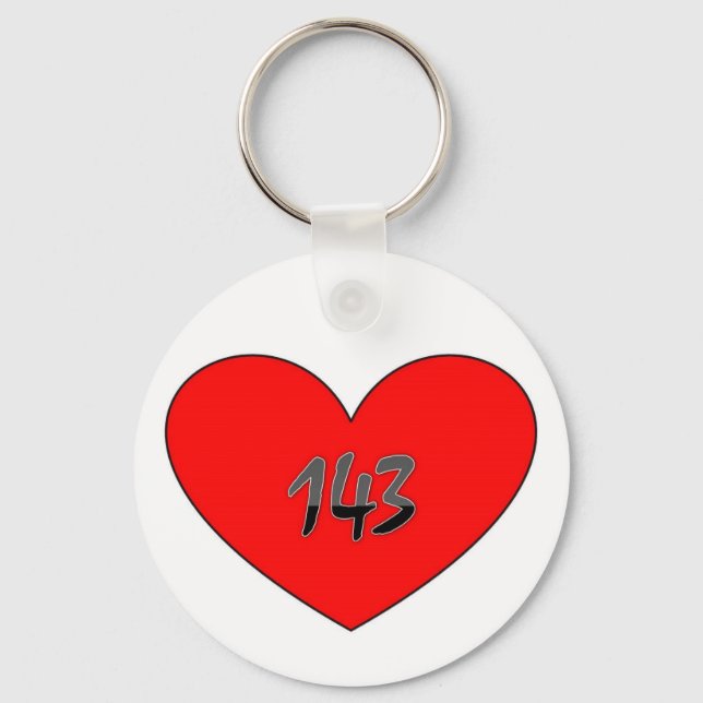 143 Means I Love You Key Ring (Front)