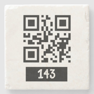 143 secret QR code message, decode it and say it Stone Coaster