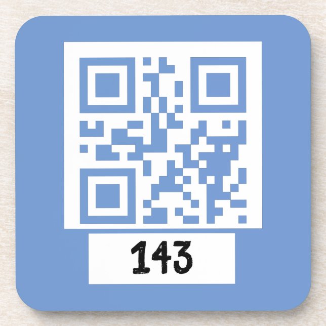 143 secret QR code message, decode it, say it. LB Coaster (Front)