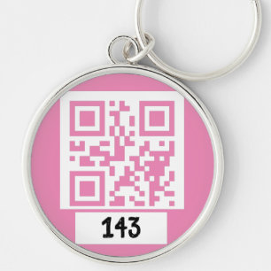 143 secret QR code message, decode it, say it. PNK Key Ring