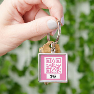 143 secret QR code message, decode it, say it. PNK Key Ring