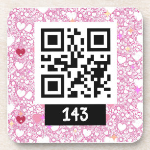 143 secret QR code message, say it decode it. v3 Coaster