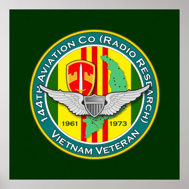 144th Avn Co RR 3 - ASA Vietnam Poster (Front)