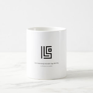 1450 Gutenberg Moveable Type Minimalist Coffee Mug