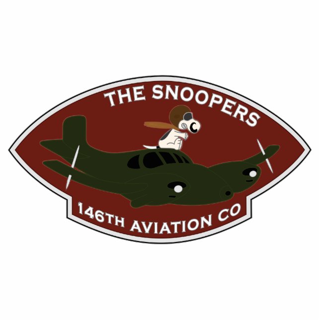 146th Aviation - The Snoopers Photo Sculpture Key Ring (Front)
