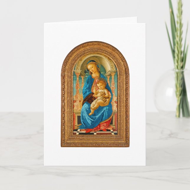 1470 Botticelli Madonna and Child Enthroned  Card (Front)