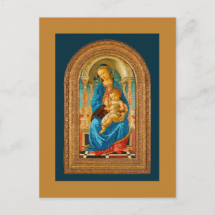 1470 Botticelli Madonna and Child Enthroned  Holiday Postcard