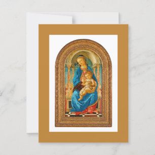 1470 Botticelli Madonna and Child Enthroned  Postcard