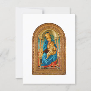 1470 Botticelli Madonna and Child Enthroned Postcard