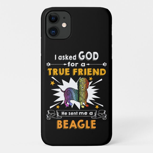 14 Asked God True Friend A Beagle Case-Mate iPhone Case (Back)