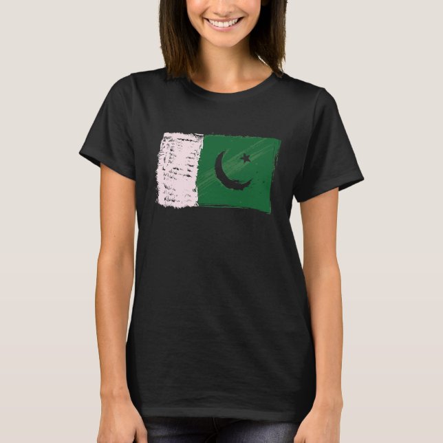 14 August Independence Day Pakistan Flag Azadi Day T-Shirt (Front)
