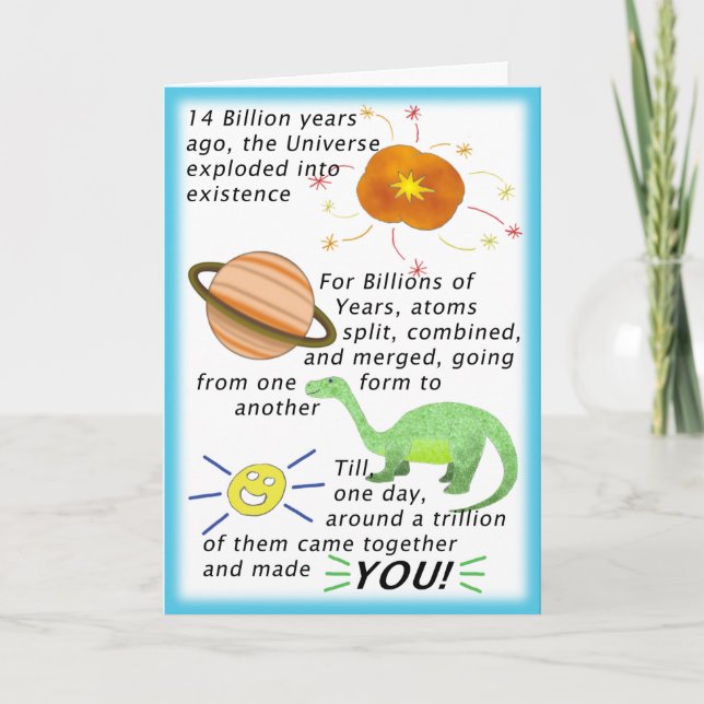 14 Billion Years Birthday Card (Front)